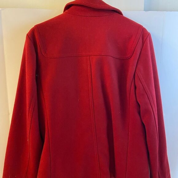 Gap pea coat with toggle buttons large red wool - Picture 7 of 8